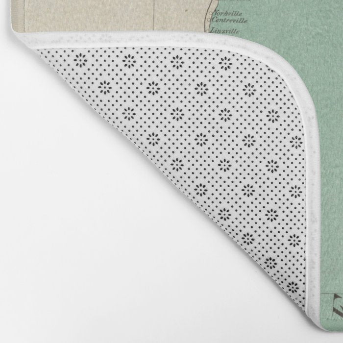 Vintage Map of Lake Michigan (1888) Bath Mat Gallery Image 2