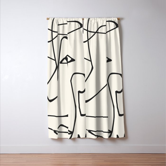 Abstract line art 36 Window Curtain Gallery Image 3