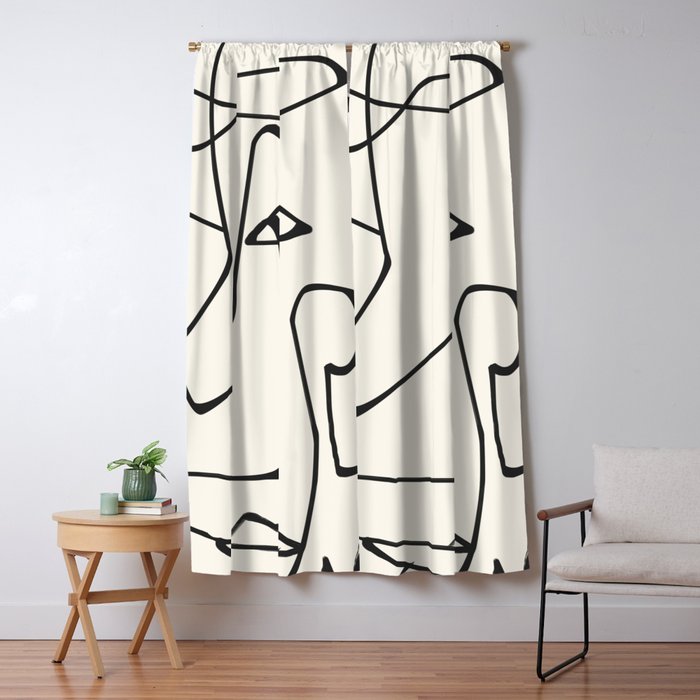 Abstract line art 36 Window Curtain Gallery Image 1