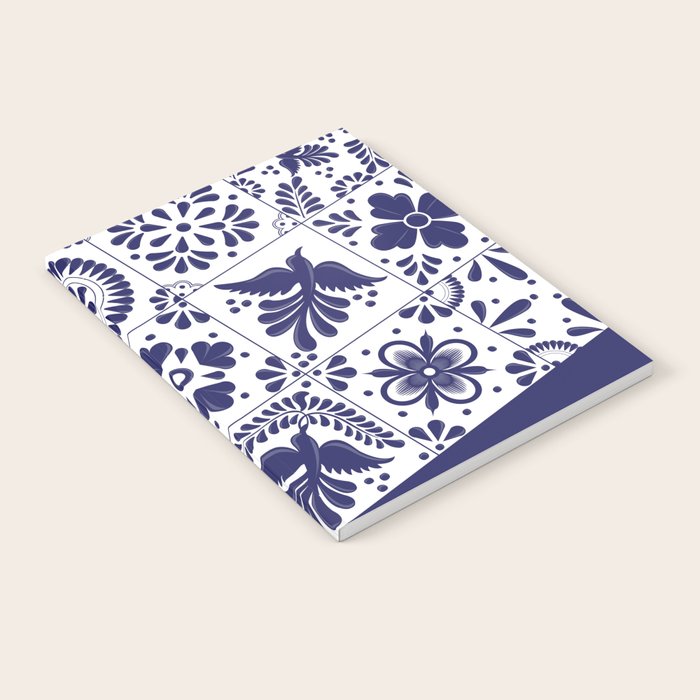 Mexican Talavera Blue Tiles Pattern by Akbaly Notebook Gallery Image 2