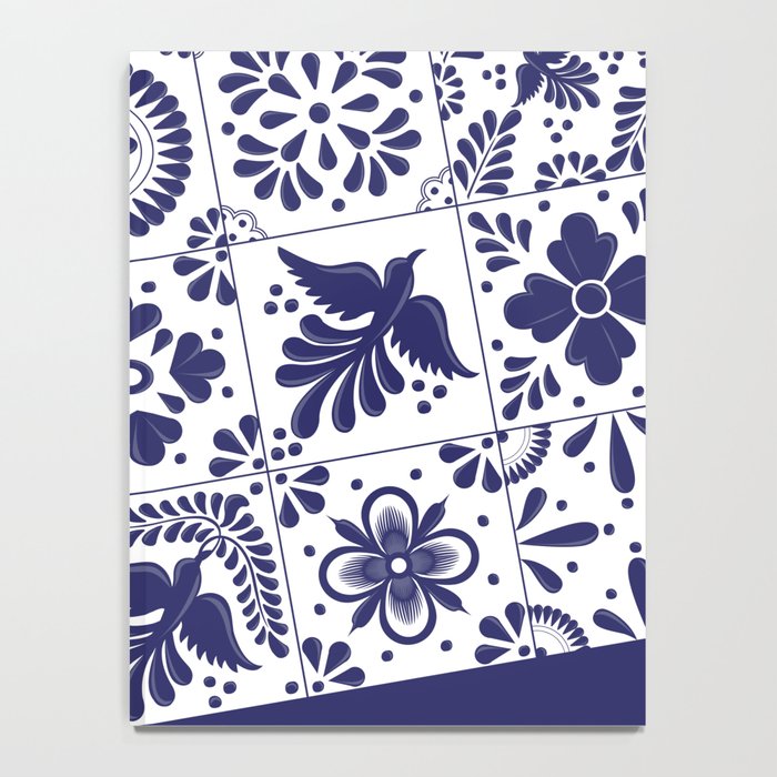 Mexican Talavera Blue Tiles Pattern by Akbaly Notebook Gallery Image 4