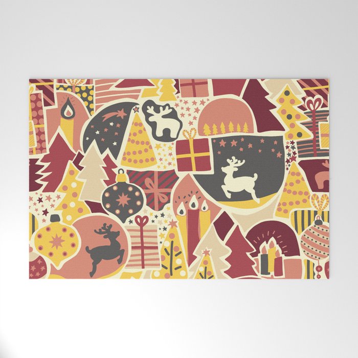 Christmas Holiday Collage Welcome Mat Gallery Image 1