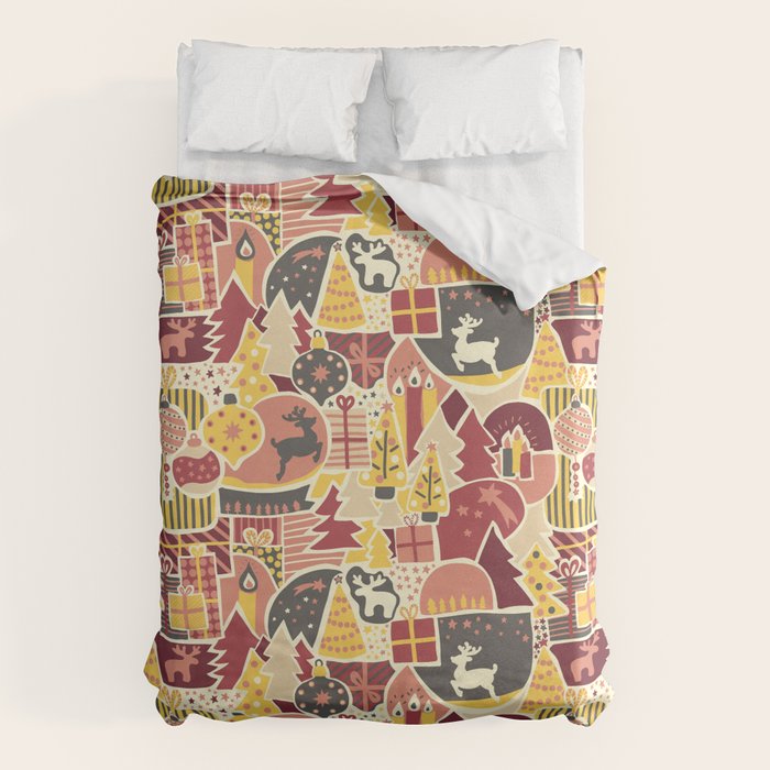 Christmas Holiday Collage Duvet Cover Gallery Image 6