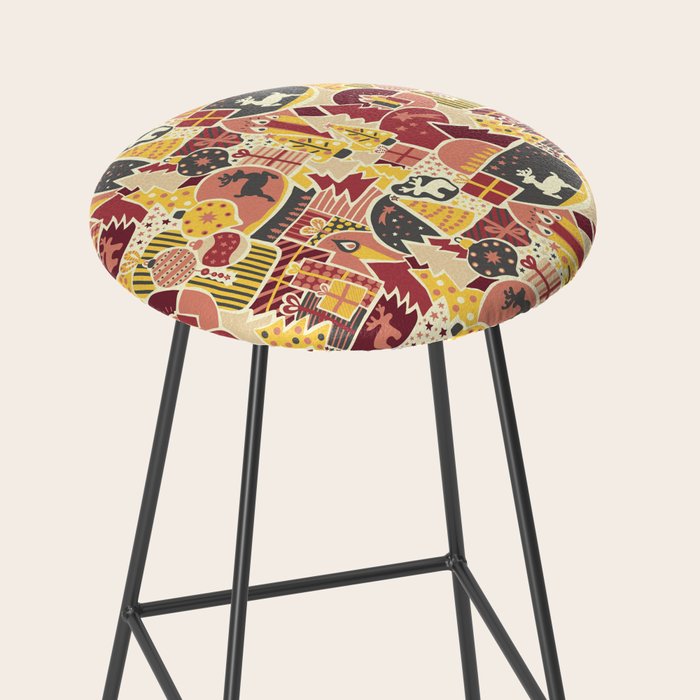 Christmas Holiday Collage Stool Gallery Image 2