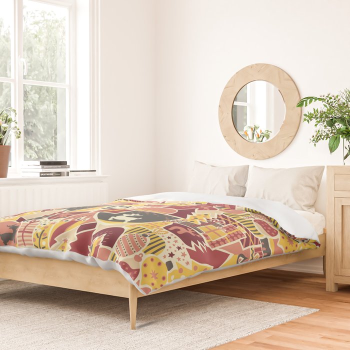 Christmas Holiday Collage Duvet Cover Gallery Image 2