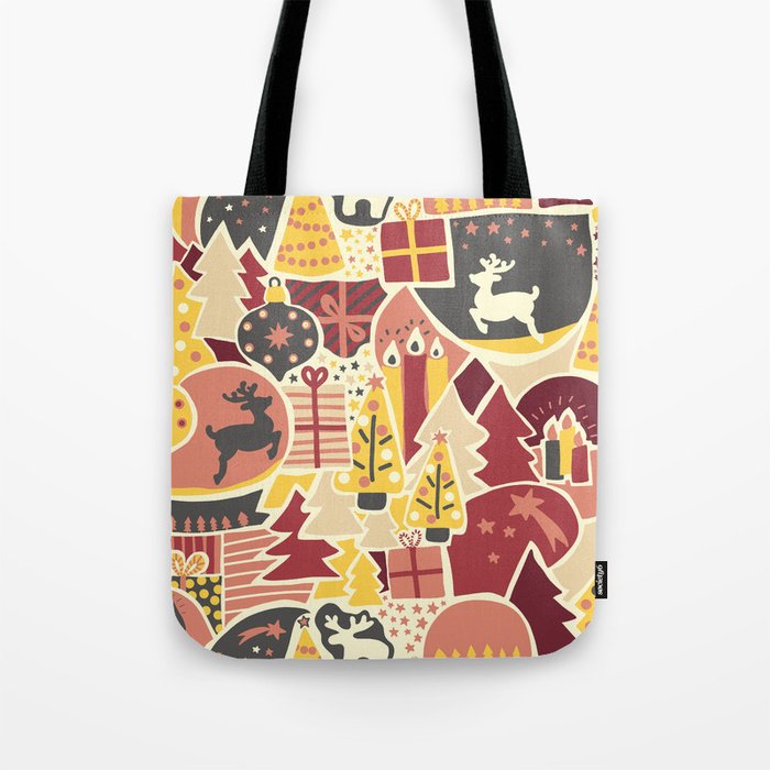 Christmas Holiday Collage Tote Bag Gallery Image 1