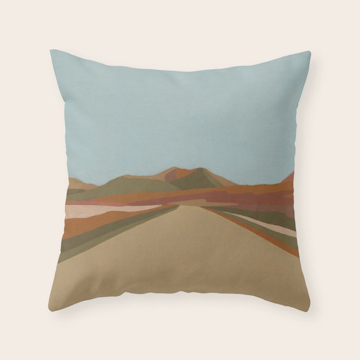 On the Road #3 Throw Pillow Gallery Image 1