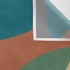 Mid Century Modern Leaves, Colorful Tones Wall Tapestry Gallery Image 3