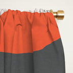 Mid Century Modern Leaves, Colorful Tones Window Curtain Gallery Image 2