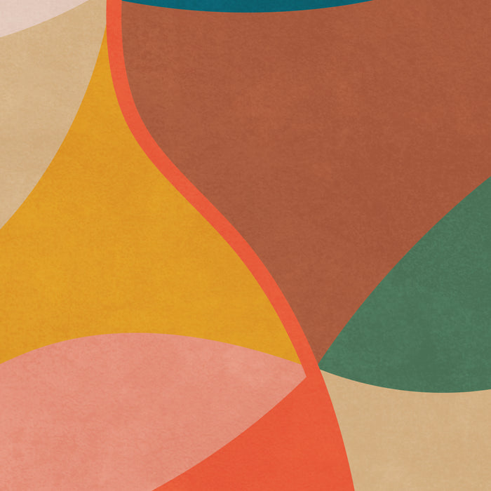 Mid Century Modern Leaves, Colorful Tones Coffee Mug Gallery Image 2