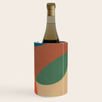 Mid Century Modern Leaves, Colorful Tones Wine Chiller Gallery Image 3