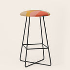 Mid Century Modern Leaves, Colorful Tones Stool Gallery Image 1