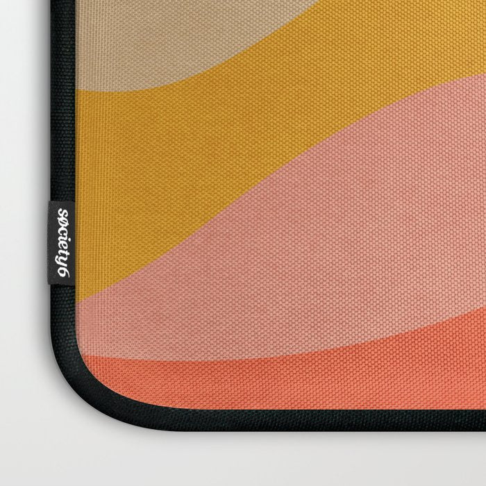 Mid Century Modern Leaves, Colorful Tones Laptop Sleeve Gallery Image 3
