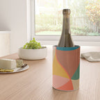 Mid Century Modern Leaves, Colorful Tones Wine Chiller Gallery Image 4