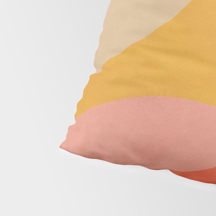 Mid Century Modern Leaves, Colorful Tones Pillow Sham Gallery Image 4
