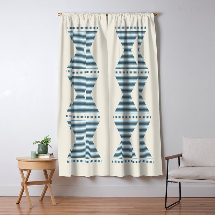 Southwestern Boho - Blue Window Curtain Gallery Image 5