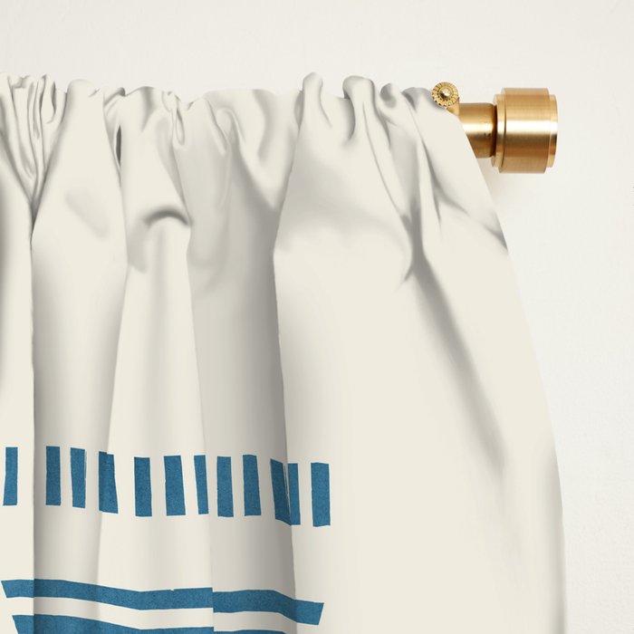 Southwestern Boho - Blue Window Curtain Gallery Image 2