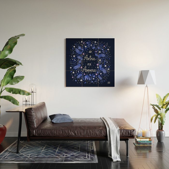 Ad Astra Per Aspera hand lettering  Wood Wall Art Gallery Image 2