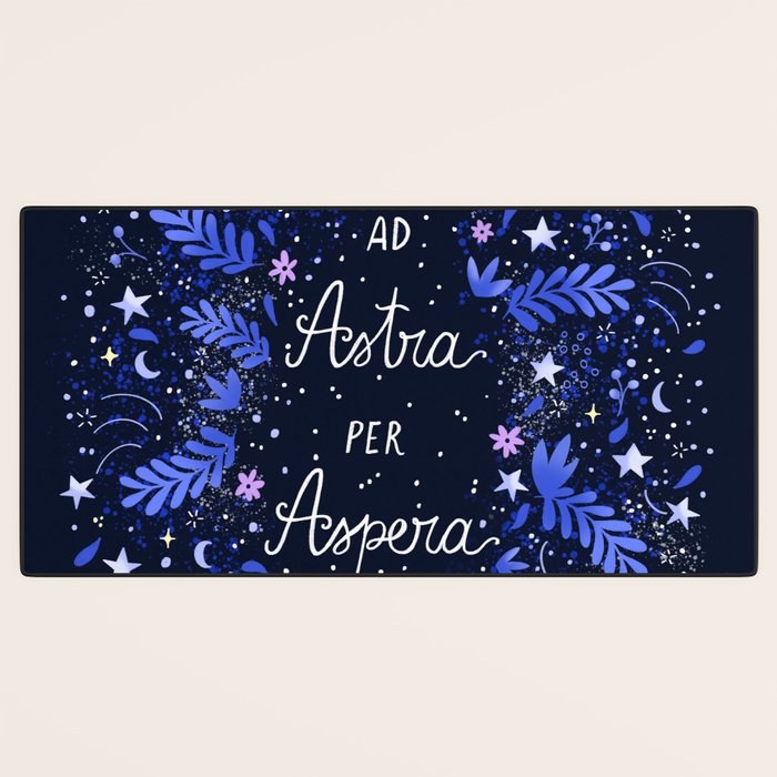 Ad Astra Per Aspera hand lettering  Desk Mat Gallery Image 3
