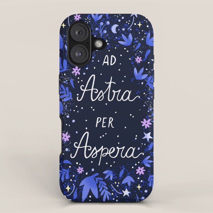 Ad Astra Per Aspera hand lettering  iPhone Case Gallery Image 1