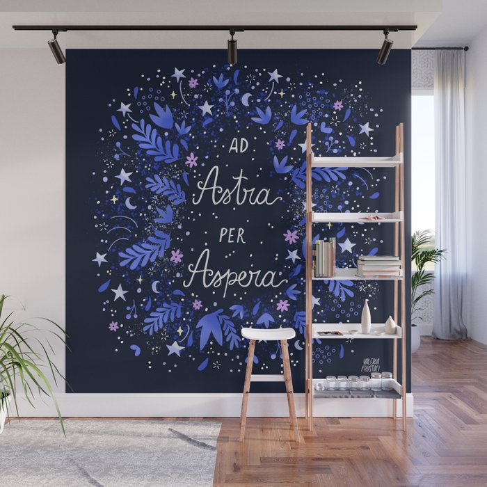 Ad Astra Per Aspera hand lettering  Wall Mural Gallery Image 1