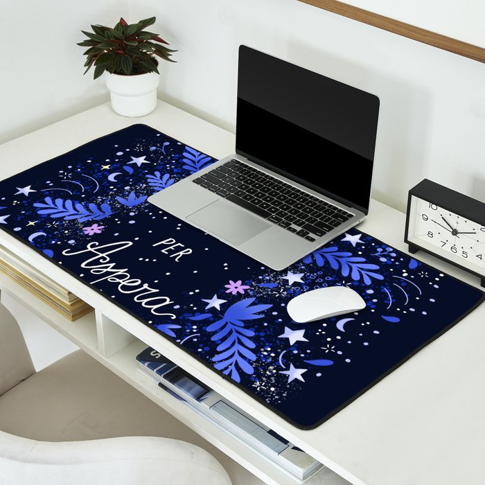 Ad Astra Per Aspera hand lettering  Desk Mat Gallery Image 2