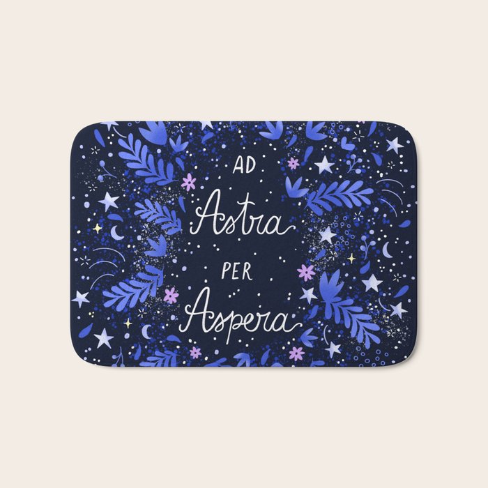 Ad Astra Per Aspera hand lettering  Bath Mat Gallery Image 1