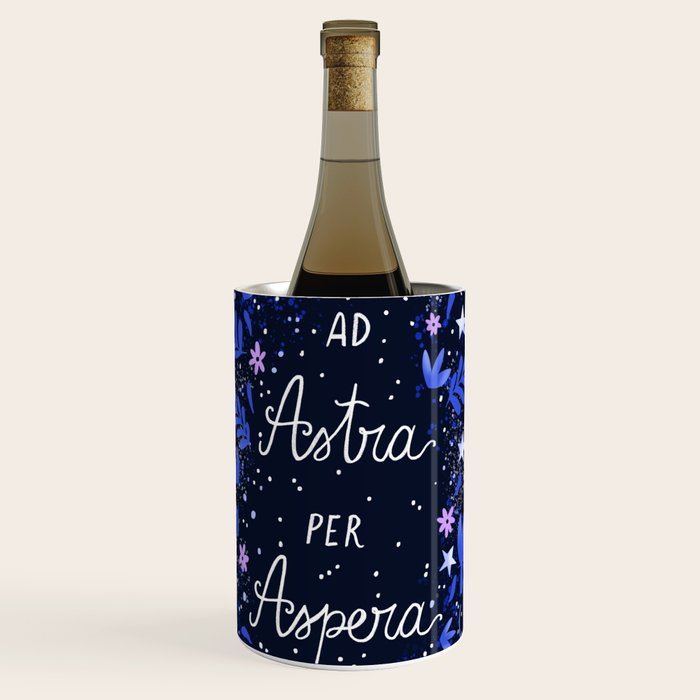 Ad Astra Per Aspera hand lettering  Wine Chiller Gallery Image 1
