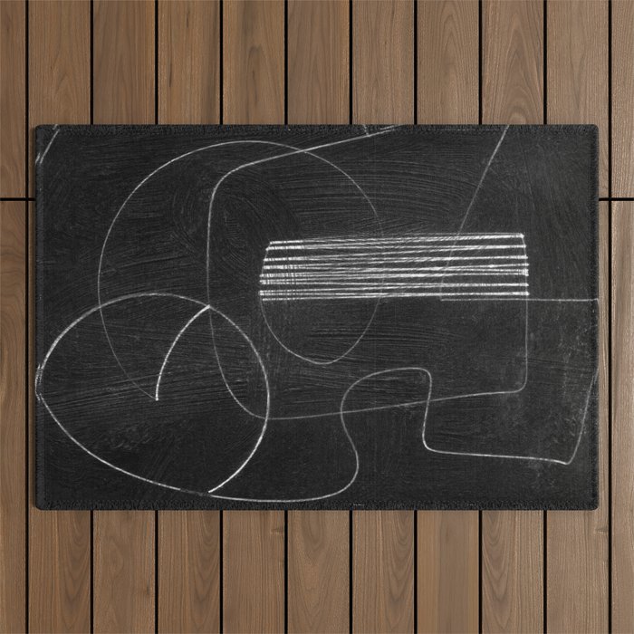 Crafted Noir Abstract Outdoor Rug Gallery Image 1