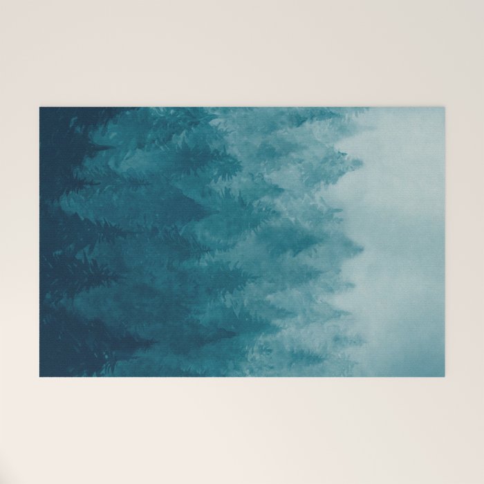 Misty Pine Forest Welcome Mat Gallery Image 1