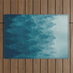 Misty Pine Forest Outdoor Rug Gallery Image 1