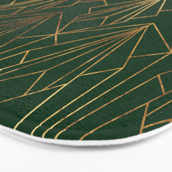 Art Deco in Emerald Green Bath Mat Gallery Image 3