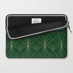 Art Deco in Emerald Green Laptop Sleeve Gallery Image 2