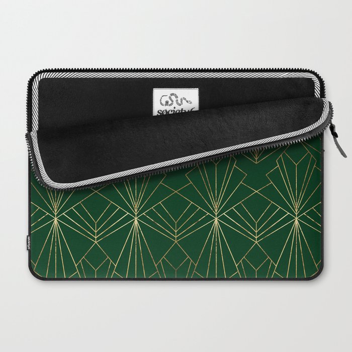 Art Deco in Emerald Green Laptop Sleeve Gallery Image 2