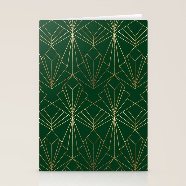 Art Deco in Emerald Green Stationery Card Gallery Image 2