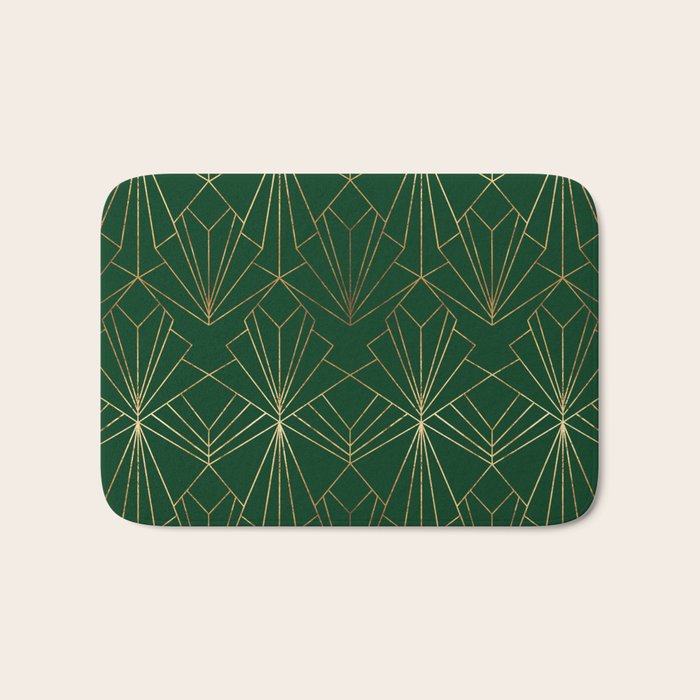 Art Deco in Emerald Green Bath Mat Gallery Image 1