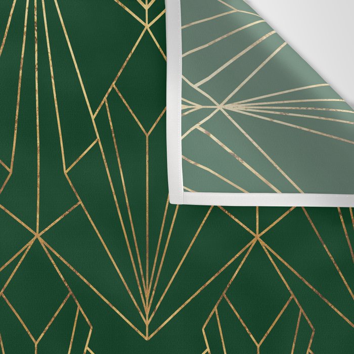 Art Deco in Emerald Green Wall Tapestry Gallery Image 3