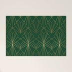 Art Deco in Emerald Green Welcome Mat Gallery Image 1