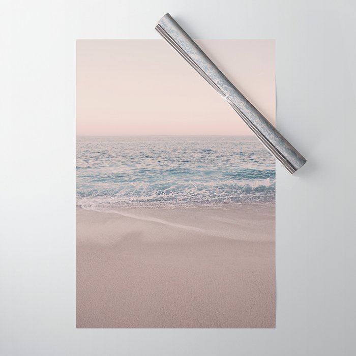 ROSEGOLD BEACH MORNING LANDSCAPE Wrapping Paper Gallery Image 1