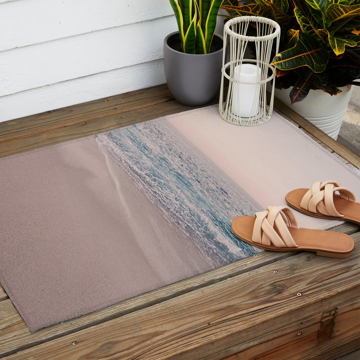 ROSEGOLD BEACH MORNING LANDSCAPE Outdoor Rug Gallery Image 2