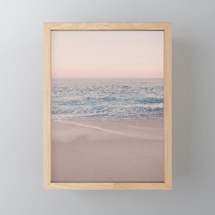 ROSEGOLD BEACH MORNING LANDSCAPE Mini Art Print Gallery Image 1