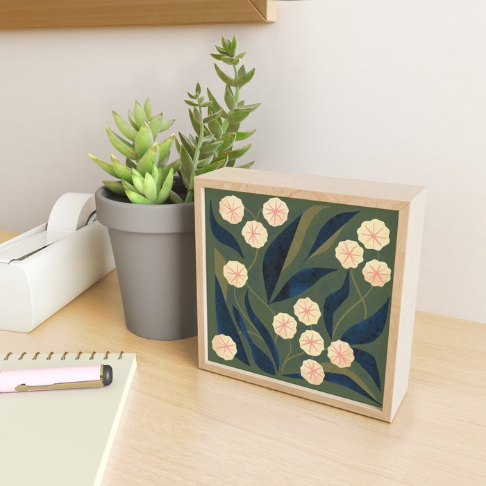 Green Floral Mini Art Print Gallery Image 2