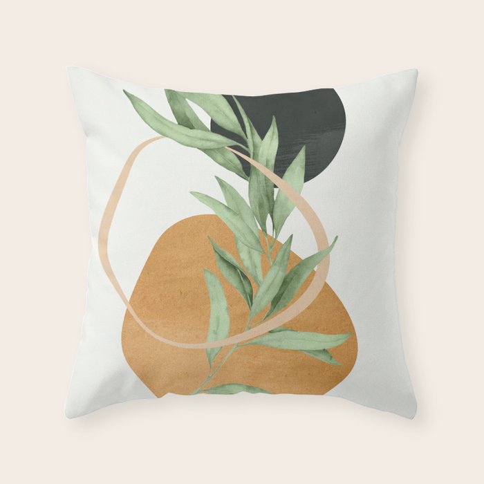 Tropical Leaf- Abstract Art 41 Throw Pillow Gallery Image 6