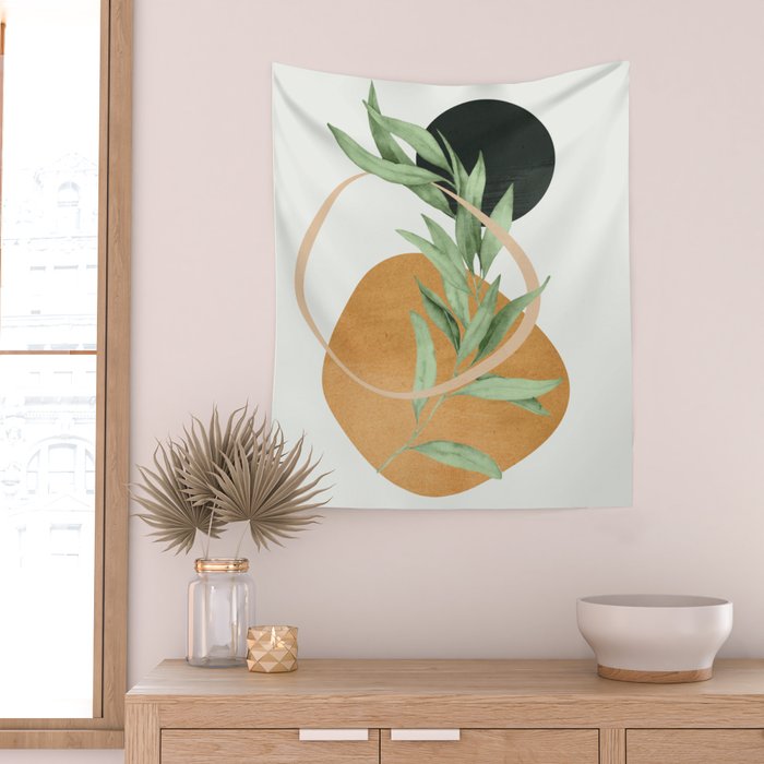 Tropical Leaf- Abstract Art 41 Wall Tapestry Gallery Image 2