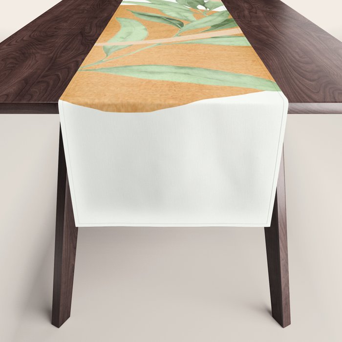 Tropical Leaf- Abstract Art 41 Table Runner Gallery Image 1