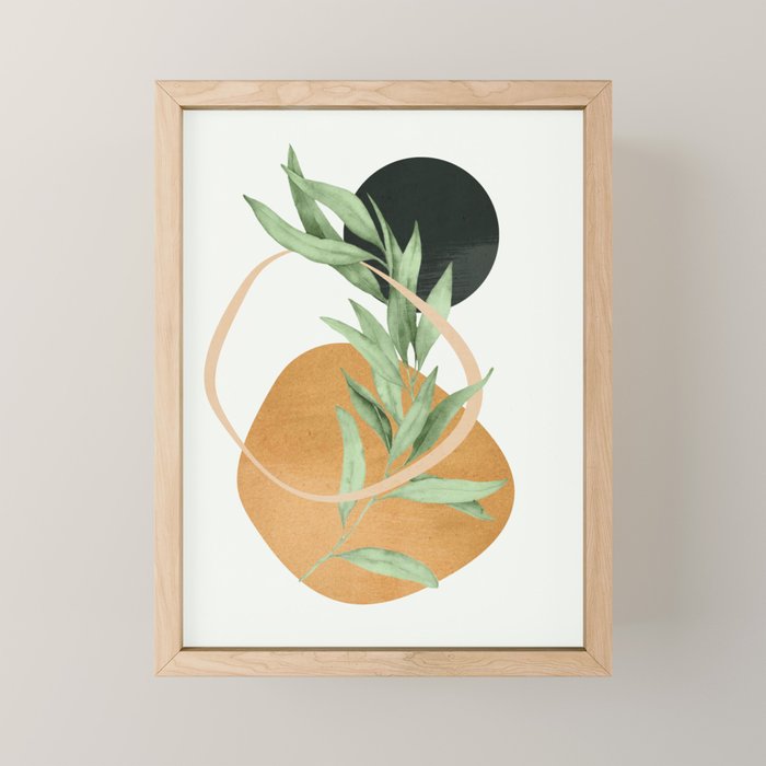 Tropical Leaf- Abstract Art 41 Mini Art Print Gallery Image 1
