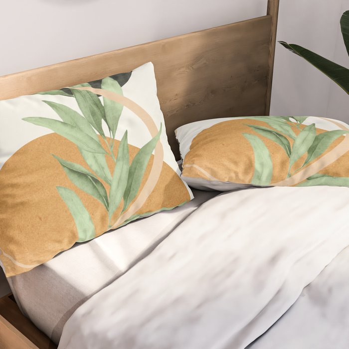 Tropical Leaf- Abstract Art 41 Pillow Sham Gallery Image 2
