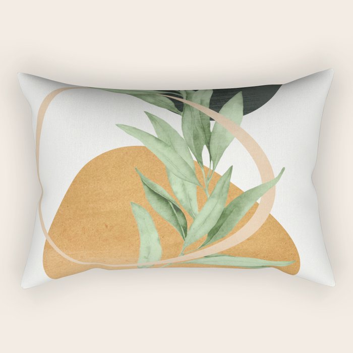 Tropical Leaf- Abstract Art 41 Rectangular Pillow Gallery Image 1
