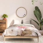 Vintage And Shabby Chic- Pink  Summer Peonies Antique Botanical Flower Garden Comforter Gallery Image 3