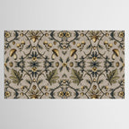 William Morris Style Forest Tales Cabincore Pattern Beige Tablecloth Gallery Image 2